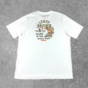 Sendero Provisions Co Leroy Brown Fishing Graphic T-Shirt Mens XL White Country
